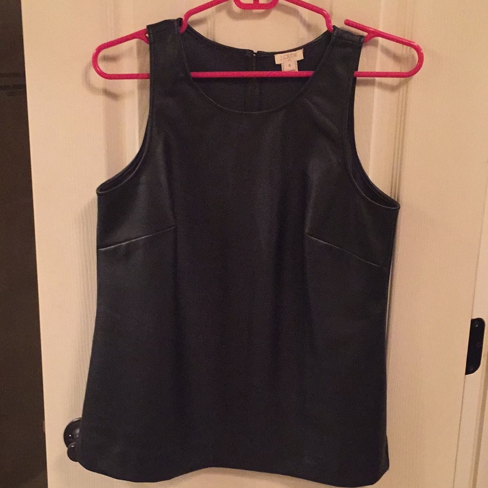 J Crew Faux Leather Shell